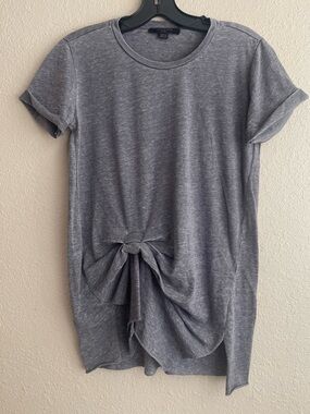 ALLSAINTS  Heather Gray Riviera Devo Tee Crewneck T-Shirt